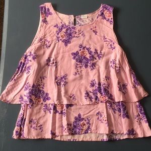 Gorgeous purple floral print shirt